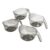 4 PCS Kitchen Rice Washer Strainer with Ergonomic Handle, Transparent Drain Colander Bowl, Portable Washing Sieve for Rice, Leafy Greens, Fruits (gray)