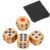4 Pcs Mahjong Dice with Bag Brass Metal 15mm Heavy Dices Set (4, Colored)