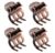 4 Pcs Mini Metal Hair Claw Clips for Women,Mini Metal Hair Claw Clips,Bronze Clamp Side Bangs Clip Hair Styling Tool Hairpins Hair Accessories for Women