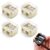 4Pcs Pencil Sharpener Handheld, Dual Hole Manual Pencil Sharpener with Lid & Shavings Container, Colored Sharpeners for Kids Students School (White)