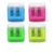 4pcs Pencil Sharpeners Small Manual Hole with Lid Sharpener Bulk Cute 4 Color for School Home