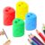 4 Pcs Pencil Sharpeners with Lid, 2026 New Dual Holes Compact Colored Handheld Pencil Sharpener, Mini Portable Sharpener Plastic Durable Sharpener for Kids Adults Students Home Office (Triangular)