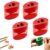 4 Pcs Pencil Sharpeners with Lid, 2026 New Dual Hole Sharpener (Red)