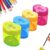 4 Pcs Pencil Sharpeners with Lid, 2027 New Dual Hole Sharpener, Colored Handheld Sharpener Suitable for Kids Adults Students School Class Home Office (Mix-Oval)