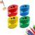 4 Pcs Pencil Sharpeners with Lid, Dual Hole Compact Handheld