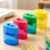 4 Pcs Pencil Sharpeners with Lid, New Dual Holes Compact Colored Handheld Pencil Sharpener, Mini Portable Sharpener, Ellipse