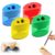 4 Pcs Pencil Sharpeners with Lid Upgrade Dual Hole Sharpener，4 pcs
