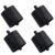 4PCS Plastic Tape Replace Dispenser Core Rolling Tape Holder 1inch Black