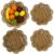 4 Pcs Plum Blossom Shaped Bread Baskets Set, 11/9.8/8.7 in Woven PP Food Baskets, Stackable Serving Trays and Storage Organizers for Fruit Vegetables Snacks, Brown Decorative Bowls for Home Restaurant