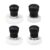 4 Pcs Pottery Trimming Tools Set, for Sculpting and Pottery, Ceramic Clay Pottery Spinner Trimming Tool, with 4 Sizes Pottery Polishing Finisher, Easy to Grip, Smooth and Stable for Trimming Work