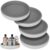 4 Pcs Rotating Seasoning Tray Turntable Organizer, 9.8 in Diameter Lazy Susan for Refrigerator, Pantry Cabinet, Countertop, 360° Rotatable Spice Rack with Non Slip Feet