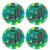 4Pcs Soldering Practice Kit, DIY NE555 CD4017 Lucky Electronic Rotary Wheel Project with Colorful LED Lights, Practical STEM Circuit Board Training Set for Beginner Makers and Students