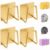 4pcs Stainless Steel Sponge Holder, SUS304 Rustproof Kitchen Sink Gold Caddy, Adhesive Wall Mount Soap Dispenser & Cleaning Sponge Rack with Drainage, Space-Saving Organizer for Kitchen & Bathroom