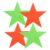 4Pcs Star Carpet Markers Non-Slip Floor Spots for Classroom Agility Training