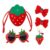 4PCS Strawberry Accessory Set, Strawberry Purse and Strawberry Hair Accessories with Strawberry Sunglasses, Cute Fruit-Themed Gift for Girls, Birthday Party Essentials, Fashion Styling Kit for Girls
