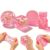 4Pcs Taba Squishies Fidget Toys, Stress Balls for Kids Adults, Clear Jelly Gummy Bear & Ice Ocean Cube Sensory Toys for Kids with Autism, Classroom Prize Birthday Gifts Party Favors (4Pcs-Pink)