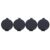 4pcs Thumbprint Stamp Pad Mini Black Identification Ink for Invoices