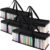 4 Pcs Under Bed Storage Bags with Handles, Clear PVC Sides, 23.6 in / 60 cm Long, Foldable Storage Containers for CD Holders Storage Case, Books, Clothes, Black for Home Organization