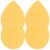 4pcs Water Drop Facial Sponge Wood Pulp Makeup Remover Portable Yellow