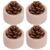 4pcs Wooden Essential Oil Diffuser Mini Beige Cylindrical for Home