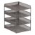 4 Piece Black Metal Stackable Paper Tray