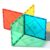 4 Piece Large Square Shape Magnetic Tiles Kids Toys, Magnetic Building Blocks STEM Magnet Building Set Preschool Learning Magnet for Kids Ages 3-5 4-8, Sensory Montessori Toys for 3+ Boys and Girls