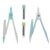4 Sets Student Drafting Compass Set with Refill Box, Blue
