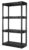 4 Shelf Plastic Shelving Unit, 30×13.88×56.2 Inch, Black