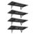 4 Tier Adjustable Garage Wall Shelving Metal Black Shelves 1000 Lbs