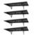 4 Tier Adjustable Garage Wall Shelving Metal Black Shelves 1000 Lbs