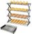 4 Tier Collapsible Stainless Steel Cooling Rack,16″x10″ Stackable X Frame