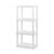 4‑Tier Freestanding Plastic Storage Shelf Unit, Solid Shelves No‑Tool Quick Assembly, 50 Lbs Per Shelf 200 Lbs Total Capacity, Black for Home Garage Closet Pantry Office