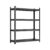 4 Tier Heavy Duty Storage Shelves 63in No-Tool Assembly Metal Rack Black