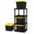 4 Tier Heavy Duty Tote Rack for 27 Gal Bins, Garage Vertical Storage Black