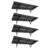 4 Tier Metal Black Shelves Heavy Duty Garage Wall Shelving 1000 Lbs