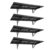 4 Tier Metal Black Shelves Heavy Duty Garage Wall Shelving 1000 Lbs