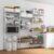 4 Tier Metal Wire Shelving Unit,Heavy Duty Garage Shelf Storage Rack,Standing Adjustable Display Stand,Industrial Kitchen Storage Rack,with Feet,for Home Office Pantry Garage Laundry (Silver-A)