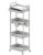 4‑Tier Rolling Storage Cart with Drawers, Rolling Utility Cart for Kitchen