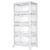 4‑Tier Stackable Collapsible Plastic Storage Bins with Lids & Wheels, 92 Qt Total Capacity, Clear Organizer Containers with Magnetic Front Door for Closet Bedroom Garage Office