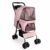 4 Wheels Pet Stroller Dog Cat Stroller for Small Medium Dog Cats, Pink