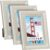 4×6 Picture Frames, 3 PK, Gray Beech, Distressed Pattern, Rustic, Heritage