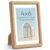 4×6 Picture Frame, USA-Sourced Oak Wood Photo Frame with Contrasting Single-Dowel & Curved Profile, Handcrafted 4×6 Wooden Frame Matted to 3.5×5 with HD Tempered Glass for Wall and Tabletop