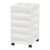 5-Drawer Narrow Plastic Storage Cart with Organizer Top and Casters, White
