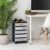 5-Drawer Rolling Storage Cart with Organizer Top, Black