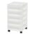 5-Drawer Rolling Storage Cart with Organizer Top, White