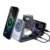 5-in-1 Foldable Wireless Charging Station, 15W Fast Charging Stand, with USB-A and Type-C Ports, Portable Travel Multi-Function Charging Base, for iPhone 12-17, Apple Watch, AirP