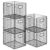 5-Pack Metal Milk Crate for Storage, Large 40qt Stackable Collapsible Storage Bins with Handle, Heavy Duty Storage Baskets for Shelves, Folding Basket Organizer for Car, Garage, Home, Camping, Office