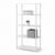 5-Shelf Bookcase, White Open Bookshelf Display Storage Organizer, Tool-Free Assembly Tiered Standing Shelf Unit for Home Office Living Room