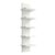 5-Tier Floating Wall Shelf – Narrow Laminate Storage Unit Stylish Home Decor for Bedroom & Bathroom Vertical Display Rack White Veal Column Design