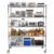 5-Tier Industrial Metal Shelving Each Layer Support 250KG Shelving Units